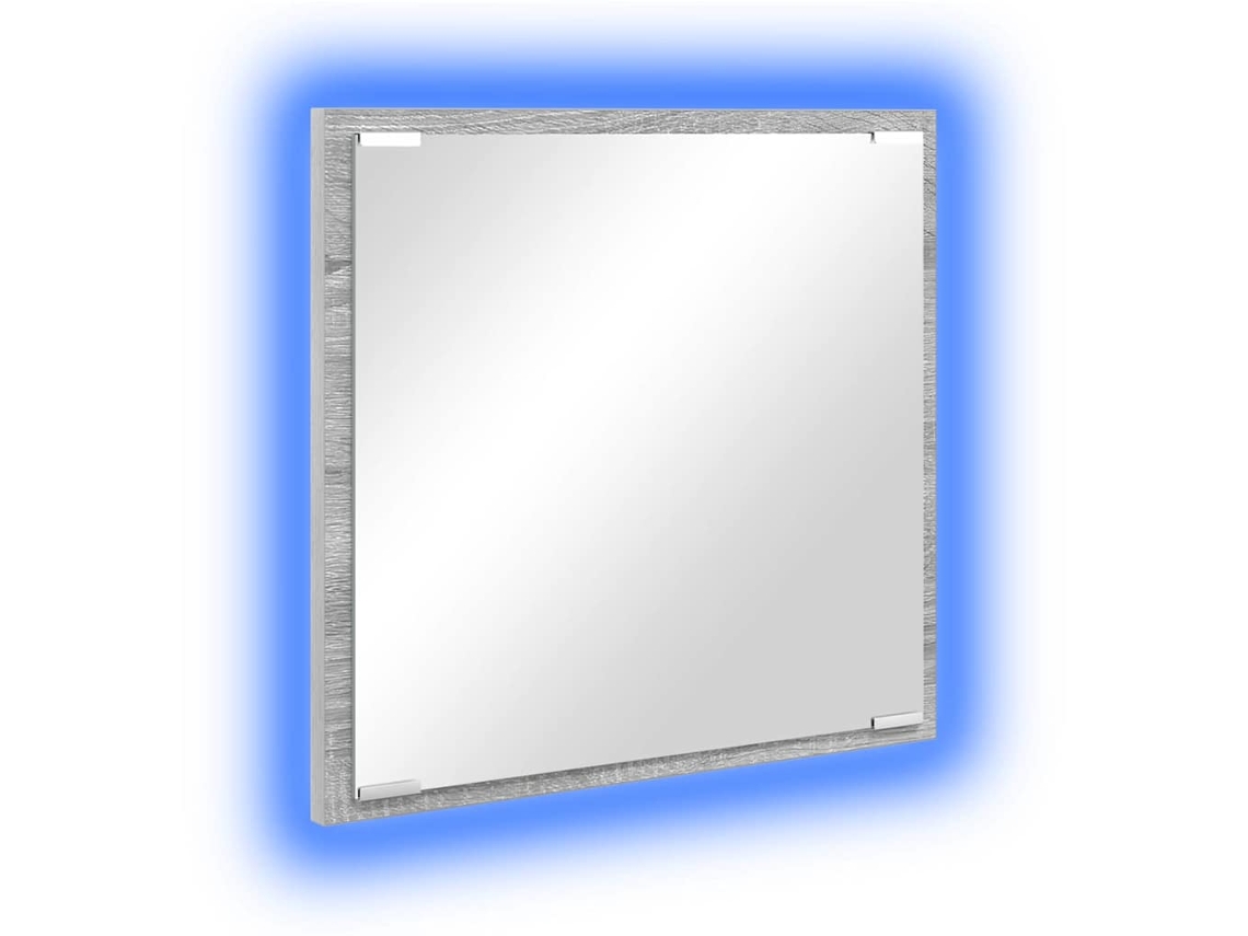 Espejo De Baño Led Con Espejo Gris Sonoma 40 X 37 X 8.5 Cm