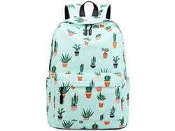 2026-mochila Casual Para Niñas Y Estudiantes Universitarias Con Estampado De Cactus, Mochila Escolar Viaje De Poliéster