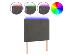 Cabecero de cama de terciopelo gris oscuro con iluminación LED MAISON EXCLUSIVE (90x5x118 cm)