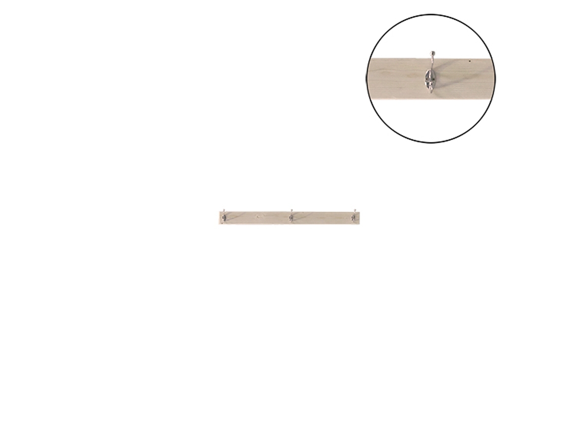 Perchero de madera 1mt