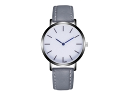 Reloj Casual De Moda Unisex De Cuarzo Con Correa De Cuero Gris Zhoulianfa