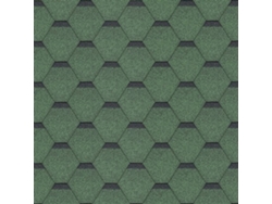 Tejas bituminosas Hexagonal Rock H-GREEN de color verde - la techumbre bituminosa