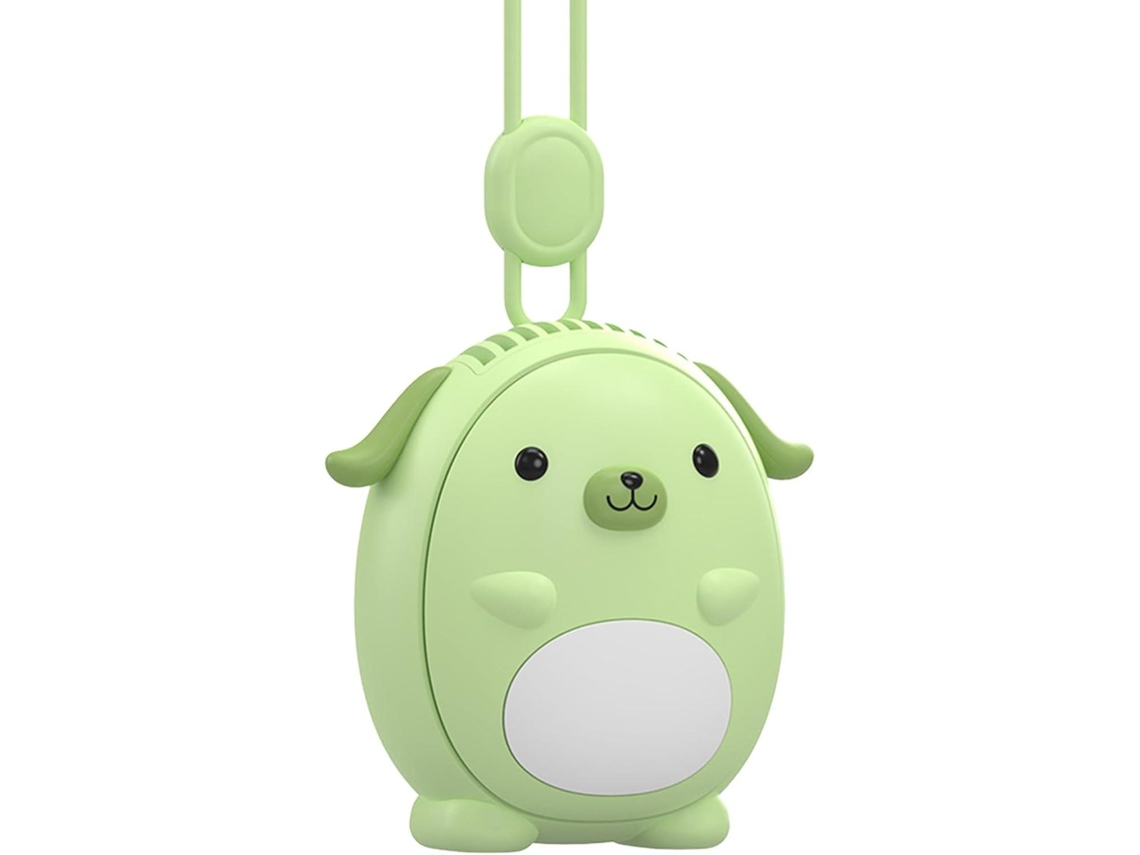 Ventilador De Cuello (verde) - Recargable Por Usb - Diseño Manos Libres - Velocidad Del Viento Ajustable - 3,3 X 2,2 X 3,4 Cm
