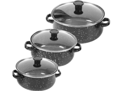 3 Piezas, Té, Plato, Pp, Juego De 3 Pequeñas Ollas De Esmalte Con Asas Dobles Para Sopa
