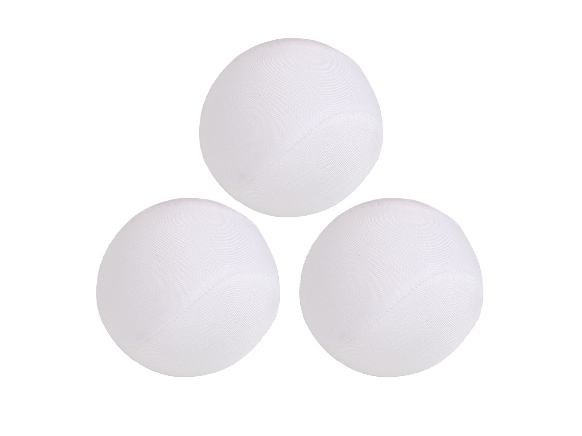 2026 3pcs Pelota De Yoga De Goma Suave Tpr Para Entrenamiento, Squeeze, Alivio Del Estrés Y Masaje, Juguete Para Niños Y Adultos, Blanco