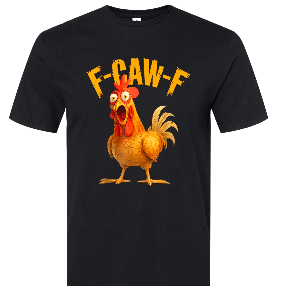 F-caw-f Rooster T-shirt Unisex Rockinstone Size:xxxl