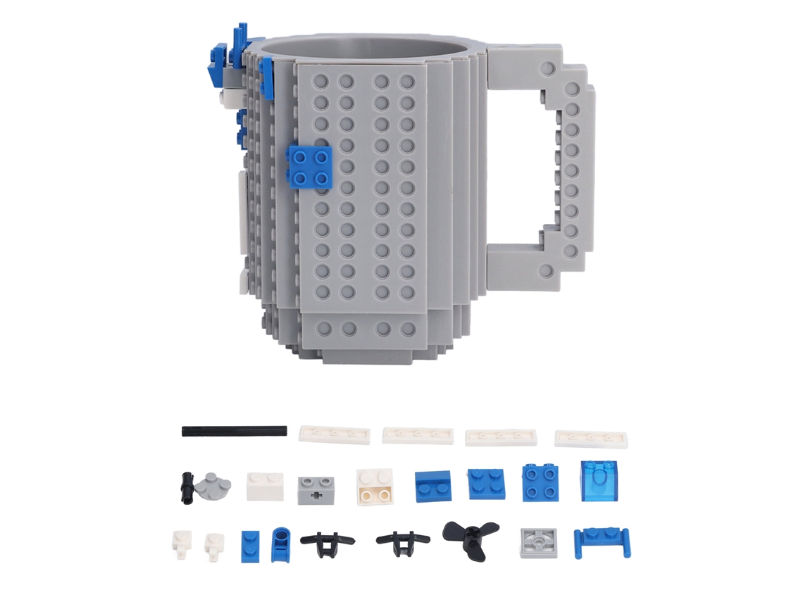 Taza De Construcción Diy De 400 Ml Para Café, Juguete Creativo Para Niños Y Adultos, Gris.