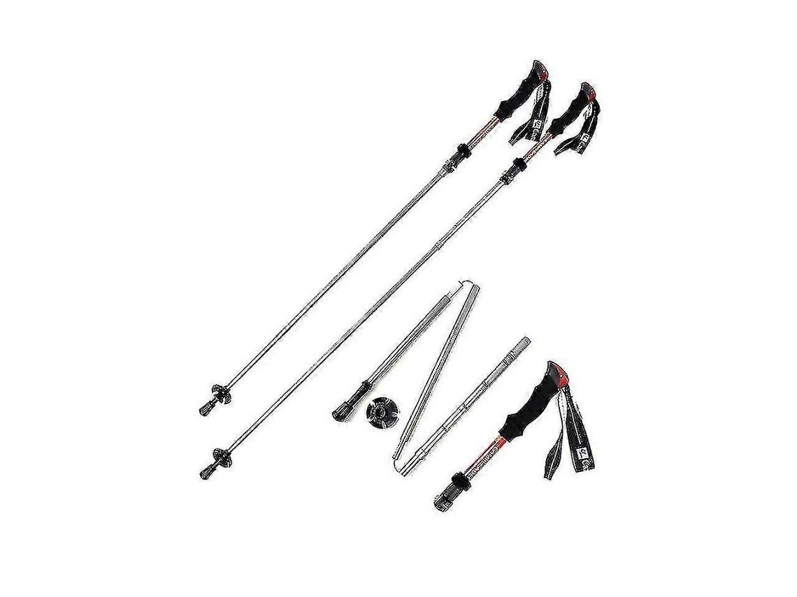 Bastones de senderismo plegables y ultraligeros para senderos y deportes al aire libre, de 107 a 125 cm.