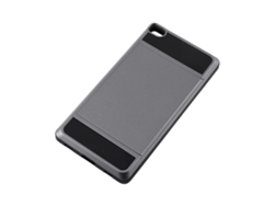 Portafolio De Tarjetas Slim Slide Shockproof Funda Protectora Rígida Para Huawei P8 Gris