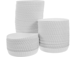 Vasos de papel desechables de 80 mm, paquete de 100 unidades. Respingos y polvo. Para hoteles Chaberlu.