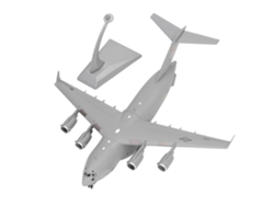 2026-modelo De Avión De Aleación A Escala 1:200 Simulación Precisa Con Soporte Estable Decoración Hogar Gris Oscuro