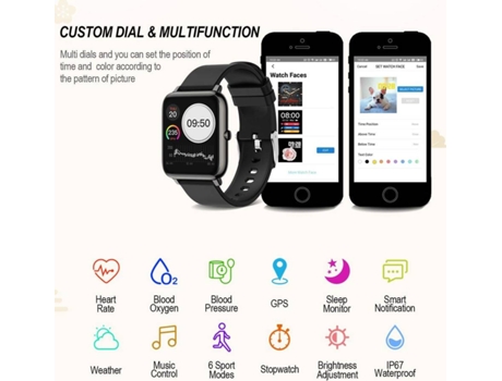 Smartwatch CHRONUS P22-4/2 Negro