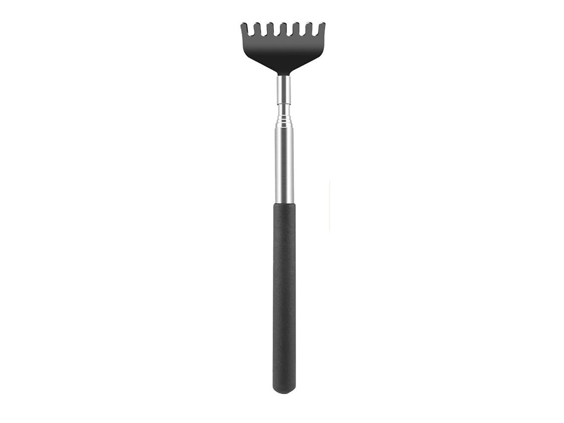 Rascador de espalda ajustable, rascador de espalda portátil de acero inoxidable para adultos Rnemitery