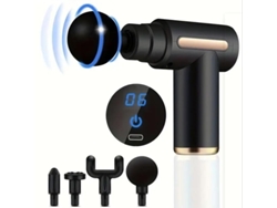 (negro De 6 Velocidades) Pistola De Masaje De 99 Niveles Para Relajación Muscular Profunda, Masaje Corporal Y De Cuello.