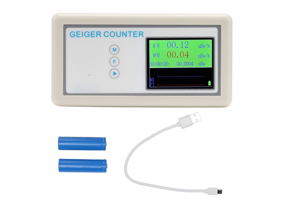 Contador Geiger: Detector de radiación nuclear preciso y sensible para la construcción, la joyería y la alimentación.