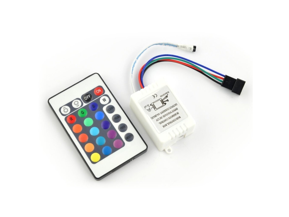 Controlador De Tira Led Rgb Con Mando A Distancia Por Infrarrojos - 24 Botones