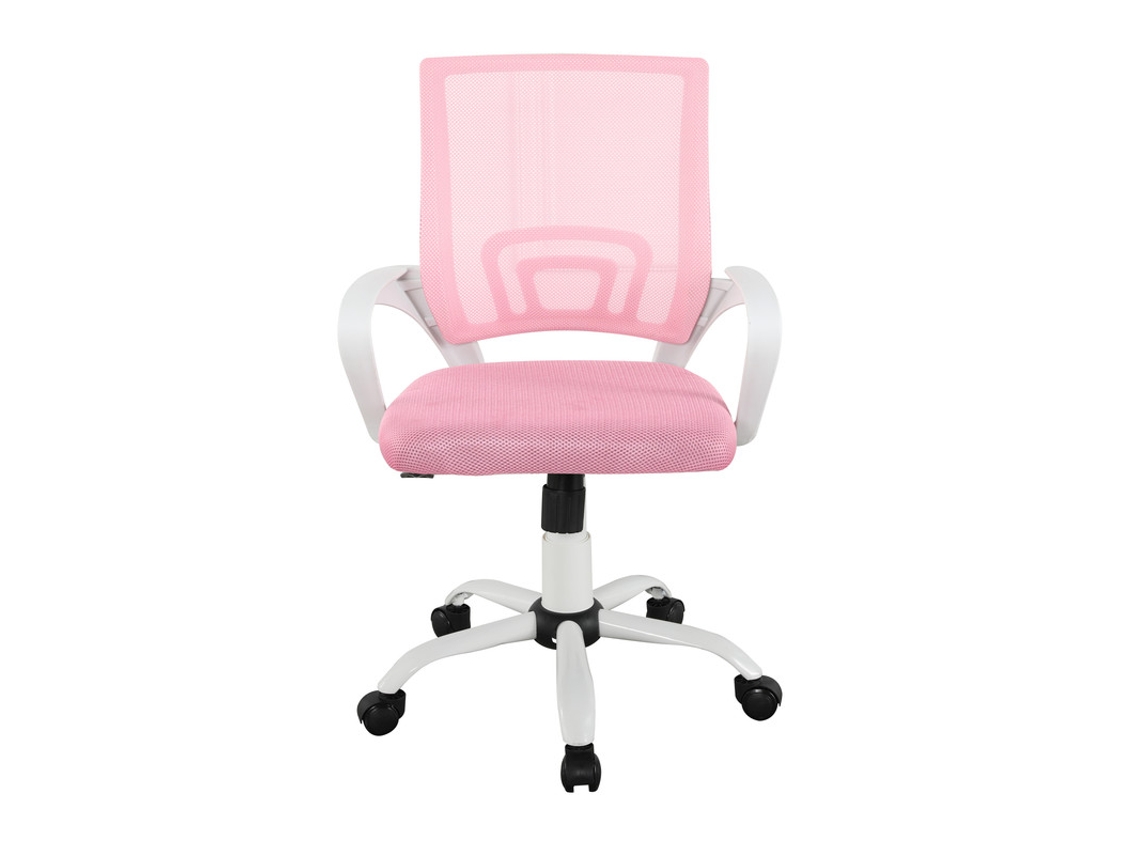 Sillas de oficina con asiento textil color Blanco y Rosa Modelo Martina FURNITURE STYLE