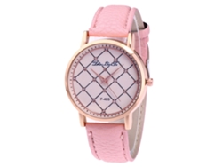 Reloj De Pulsera De Cuarzo Informal De Estilo Coreano Para Mujer Con Correa De Cuero (rosa)