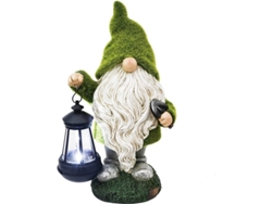 Figura Divertida De Gnomo Con Linterna Solar, Estatua De Gnomo, Decoración Para Jardín Exterior.
