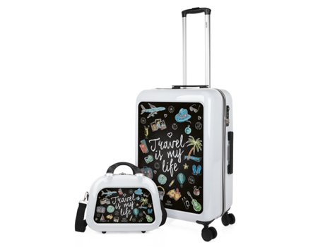 Juego De Maletas Pc SKPAT Niza blanco-travel (45X68x26 Cm)