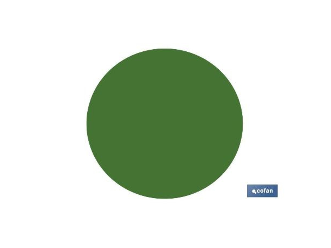 Circulo adhesivo verde 150 mm para cristal