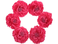Barrettes À Fleurs De Pivoine Artificielle Accesorios Cheveux Mariage Bohème Chic Lot De 6 En Ti...