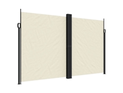 Toldo lateral retráctil crema VIDAXL (200 x 1000 cm)