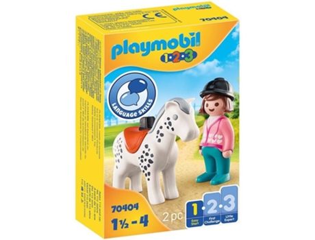 Playmobil PLAYMOBIL 1 2 3 Jinete Con Caballo (Idade Mínima Recomendada: 18 meses)