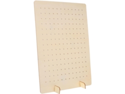 Soporte Exhibición Joyería Madera Beige Estructura Desmontable Panel Vertical Perforado Exhibir Organizar