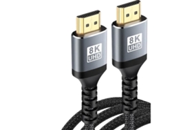 Cable HDMI 2.1 48gbps 8k60hz 4k144hz 1080p240hz 3 metros* ELISEFASHION