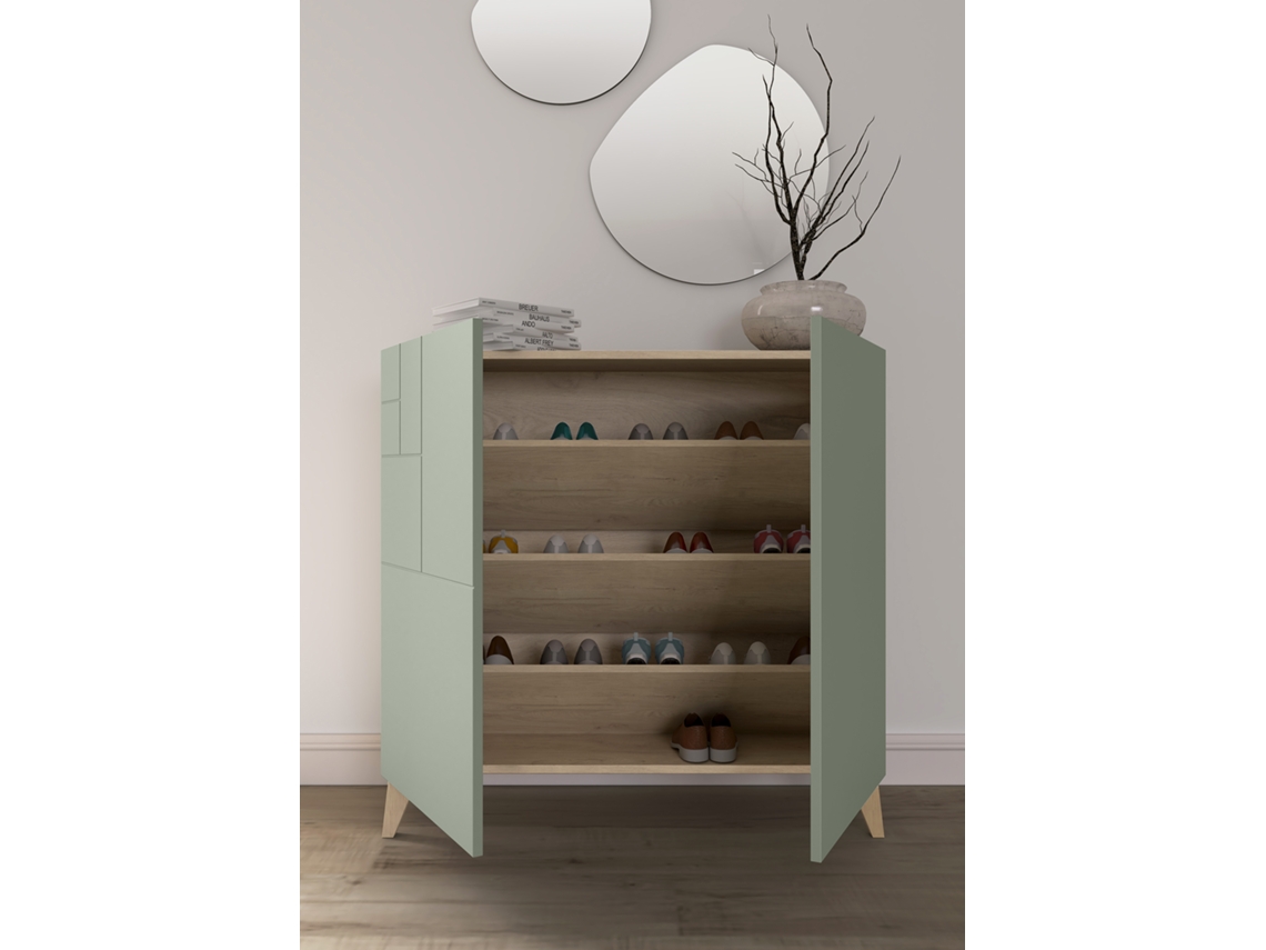 Zapatero HERDASA Bergen Roble, Verde (87 x 90 x 27 cm)