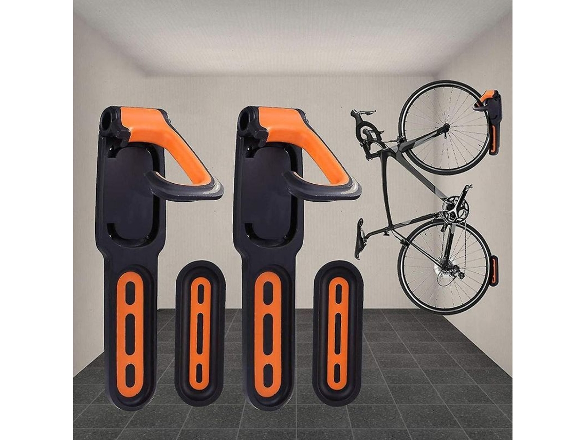 2026-4848-soporte De Bicicleta Mural Con Recubrimiento De Goma, Para 2 Bicicletas, Ajustable, Ahorra Espacio, Interior Y Exterior