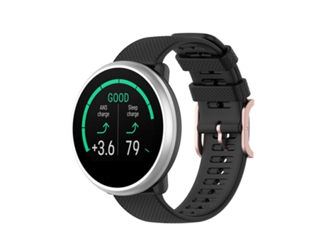 Correa de reloj inteligente para Polar Ignite con textura de puntos de 20 mm (negro)