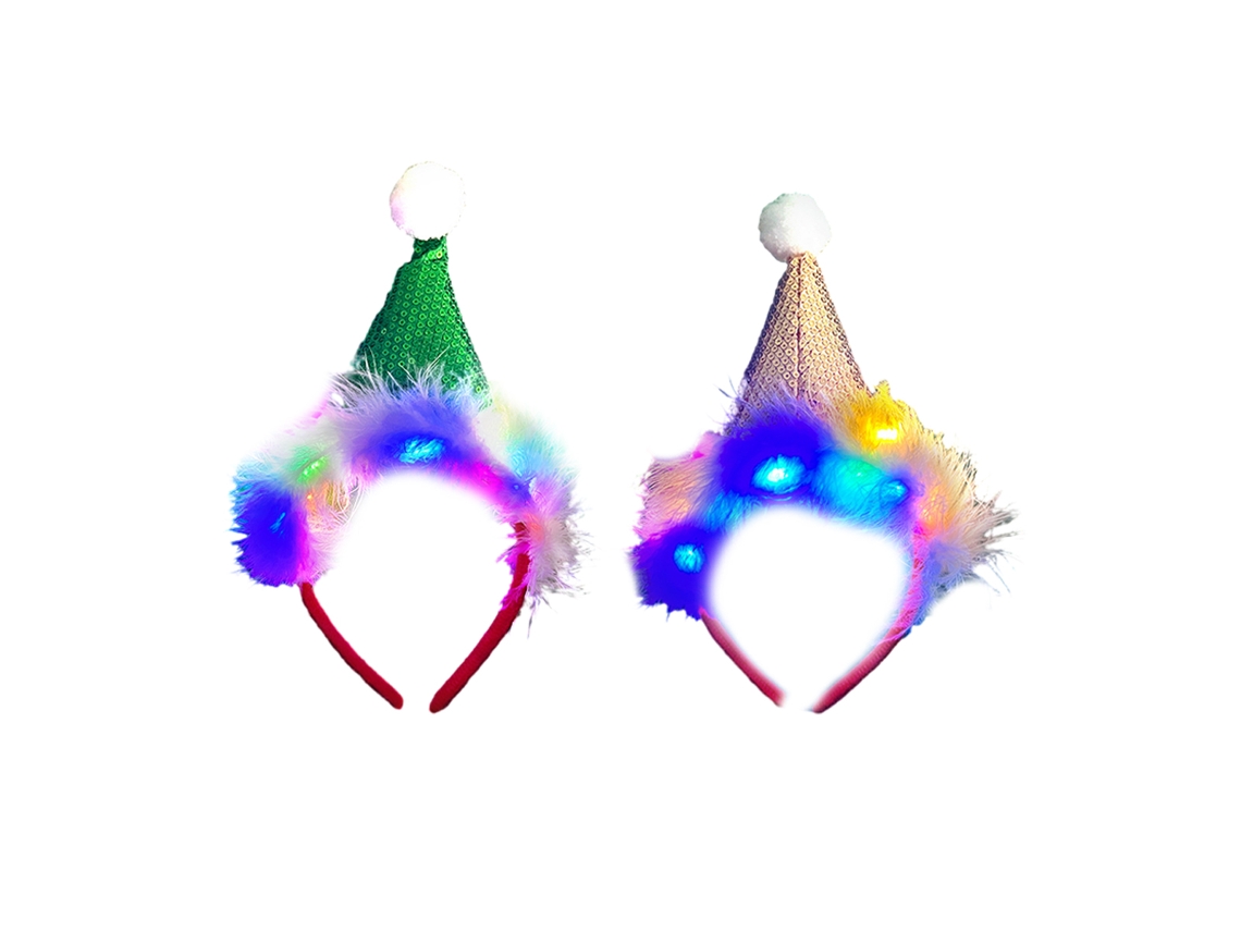 Diademas navideñas LED, sombrero de reno luminoso para festivales NEVEANCE