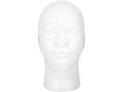 Cabeça De Manequim De Espuma De 26,4 Cm (10,4 Polegadas) Para Arte Masculina.