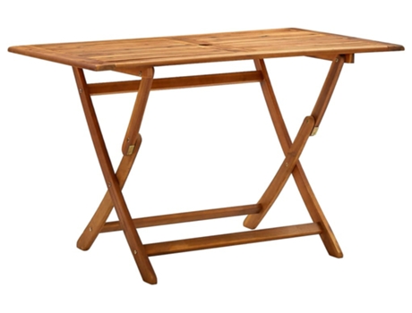 Mesa de jardín VIDAXL Marrón Madera de acacia (120x70x75 cm)