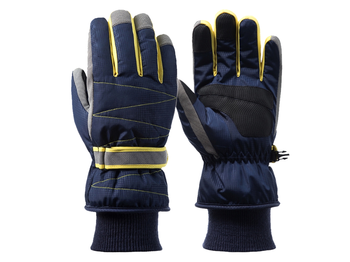 Guantes de esquí de invierno impermeables, resistentes al viento, con pantalla táctil y protección contra el frío, con terciopelo de algodón.