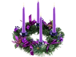 Adorno navideño de Adviento con 4 velas, portavelas en forma de corona para mesa de cena e iglesia