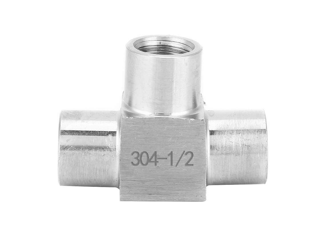 2026velora-Conector de tubo de 3 vías con rosca hembra Bspp de acero inoxidable de 1/2 pulgada