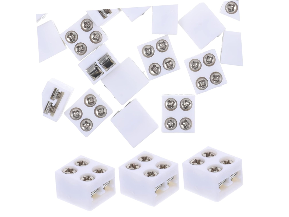 50 Conectores Led De Mm Con Diseño Blanco