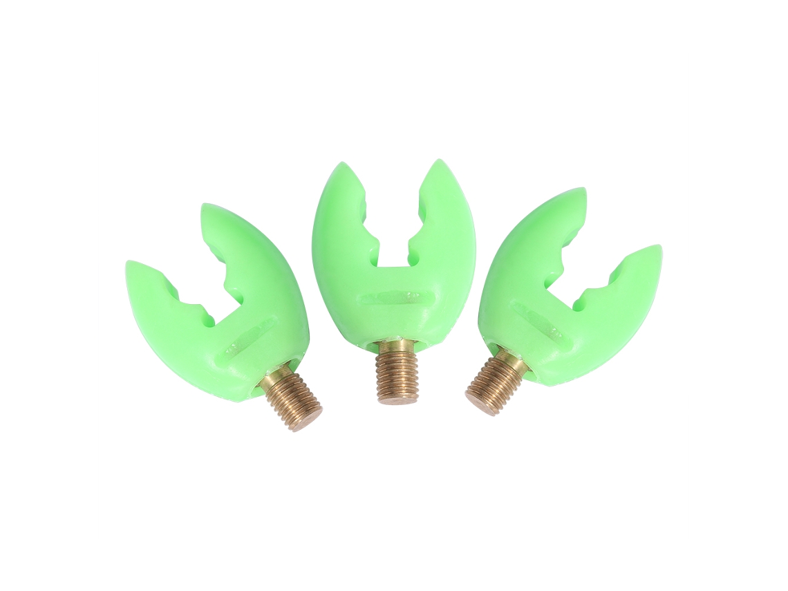 Anub suporte para Vara de Pesca em Plástico U com Thread Visível À Noite 3 Peças Cor Verde