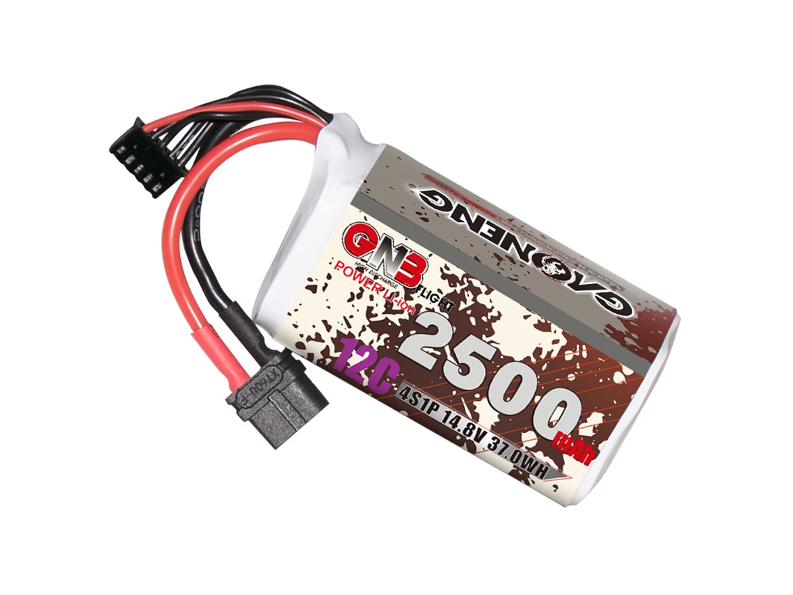 Batería de iones de litio Gaoneng GNB 14,8 V 2500 mAh 12c 4s Xt30xt60 para dron RC