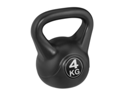 Relaxdays Pesa Rusa 4 Kg, Mancuerna Relleno De Arena, Entrenamiento En Casa, Hombres Y Mujeres, Ejercicio Fuerza, Negro