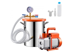 Kit De Vacío Con Bomba 3,5cfm Y Cámara 11l Para Eliminación De Burbujas En Aplicaciones Técnicas Tekmaquinas