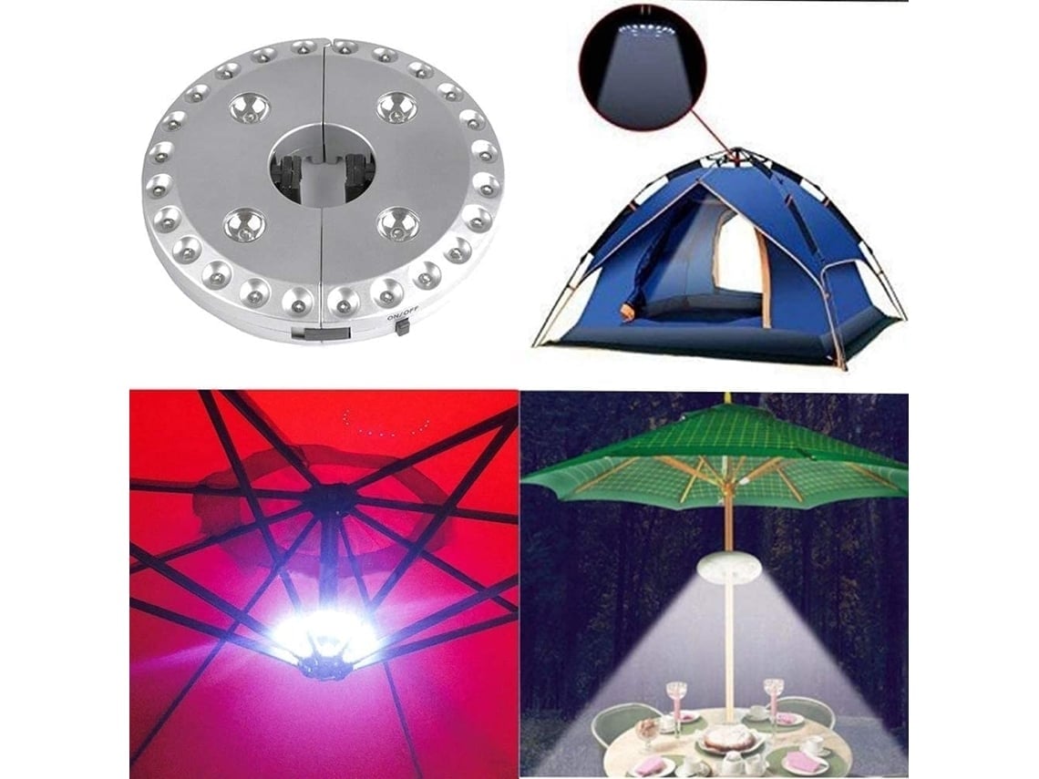 28 Lámpara Led Diseño Compacto Para Viaje Inalámbricas Parasol Jardín Y Terraza, Con Bombillas Ultrabrillantes, Adecuadas Camping, Senderi