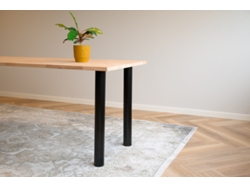 Patas de mesa redondas de acero negro 72 cm por pieza WOVAR