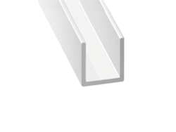Perfil de Aluminio Blanco en U - x3 unds - 2'10m