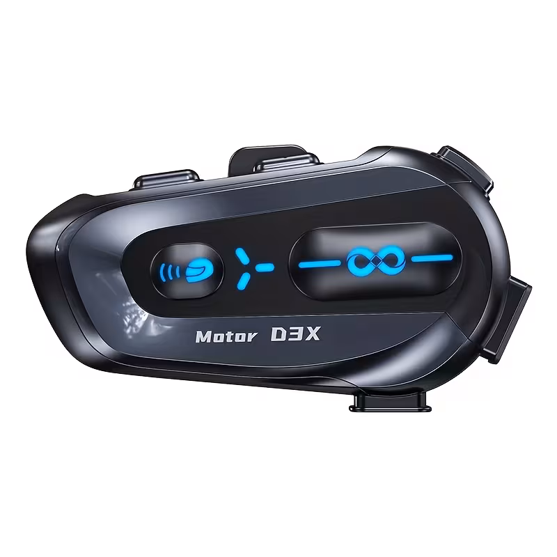 Intercomunicador para casco de motocicleta, alcance de 600 m, Bluetooth, cancelación de ruido, batería de 1000 mAh Rosae