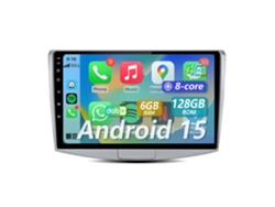Autorradio Para Volkswagen Passat B6, B7, Cc | Android 15 | 6gb+128gb | Carplay Sem Fio | 8-core | Swc | 4g-sim