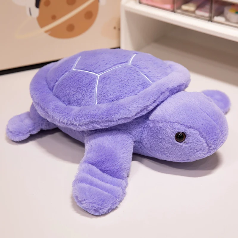 (morado, 35 Cm) Lindo Peluche De Tortuga De Anime Realista Con Diseño De Dibujos Animados
